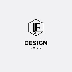 Vector logo design, icon initials l f