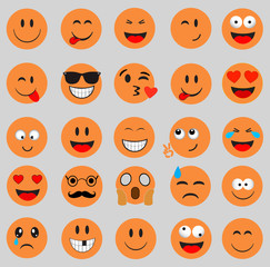 Obraz premium Emoticons.Smileys icon yellow color.Emoji face vector 