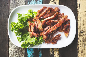 Grill beef thai food