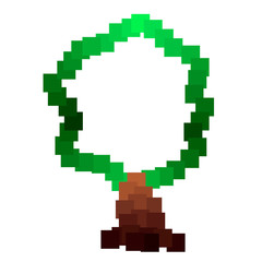 Fototapeta premium Isolated pixelated tree icon
