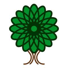 Isolated abstract tree icon