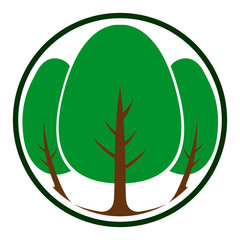 Isolated abstract tree icon