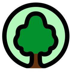 Isolated abstract tree icon