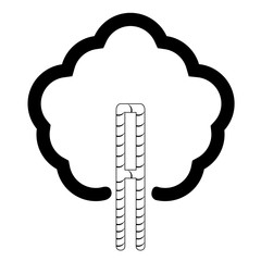 Isolated abstract tree icon