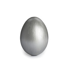 Painted Easter egg on white background. Stylish design