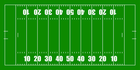Isolated aerial view of a football field