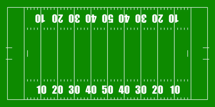 Isolated aerial view of a football field