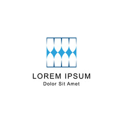 boat parking with negative space style logo template 