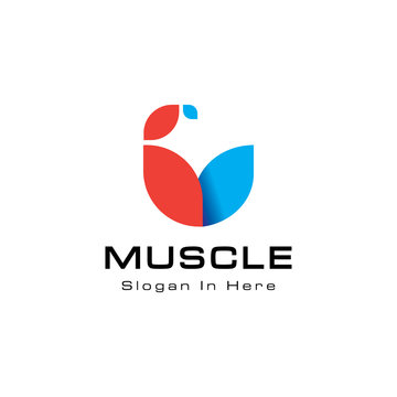 muscle logo template design