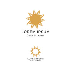 sun logo template design
