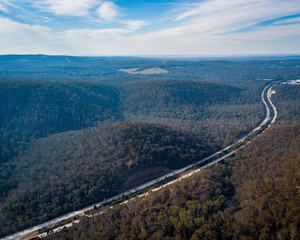 Road built through expansive bush