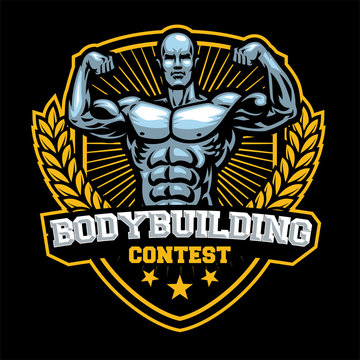 bodybuilding contest badge