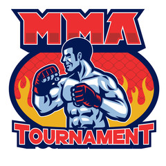 mma tournament badgedesign