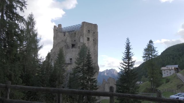 View of Castello di Andraz, Province of Belluno, Italian Dolomites, Italy, Europe