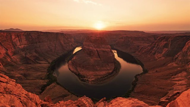 4K Timelapse Sequence of Horseshoe Bend, USA - The Iconic site from Day to Night