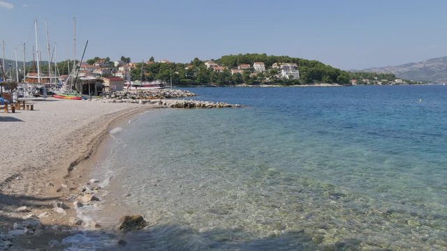 Prvi zal beach in Lumbarda, Korcula Island, Dalmatia, Croatia, Europe