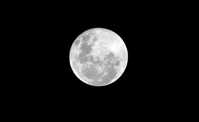 Full moon on the dark night