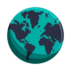 world map symbol isolated