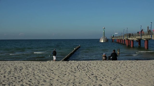 Pier at Zingst, Fischland-Darss-Zingst, Mecklenburg-Western Pomerania, Germany