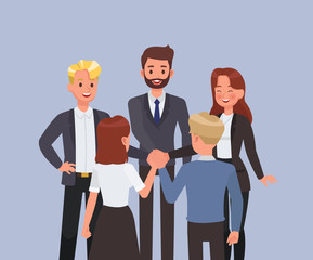 Business people working in office character vector design. no8