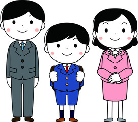 Cute Family in the entrance ceremony