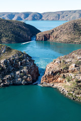 Horizontal Falls aerial shot, Kimberley, Western Australia, Australia