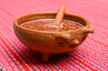 Salsa Served in Clay, Pig Bowl in Mexico City