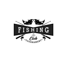 Vintage fishing logo Template