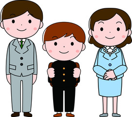 Parent and child in the entrance ceremony