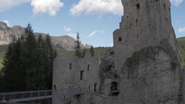 View of Castello di Andraz, Province of Belluno, Italian Dolomites, Italy, Europe