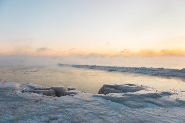 Fototapeta na wymiar Polar Vortex Chicago