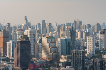 Fototapeta na wymiar Cityscape and building of Bangkok in daytime, Bangkok is the capital of Thailand
