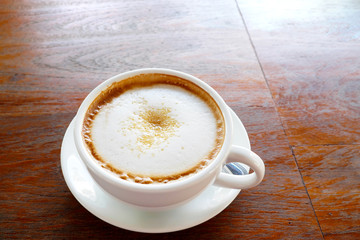 Obraz na płótnie Canvas Hot coffee cup