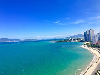 view of mediterranean sea and beach