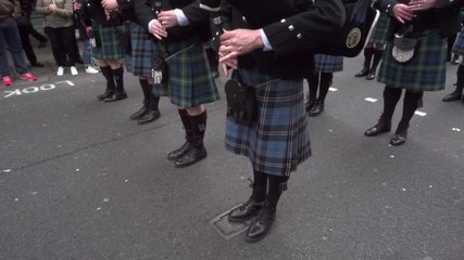 March in UK, St Patrick's Parade in London, Irish people having a great time