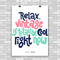 Fototapeta premium Irreverent Birthday. Poster with hand drawn vector lettering.