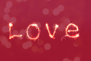 valentines day background with light painting