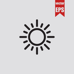Sun icon.Vector illustration.	
