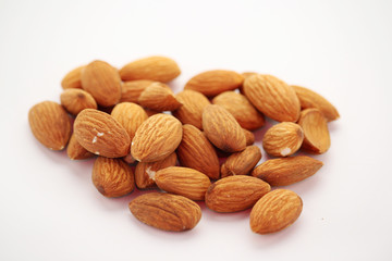 Almond at white background