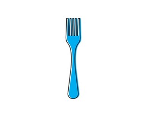 fork logo vector illustration