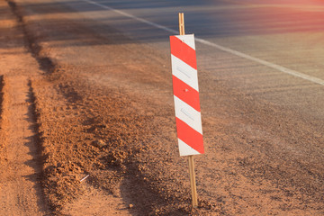 road works - signs - safe driving ,Traffic sign for construction works in street