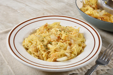 Garlic parmesan baked spaghetti squash