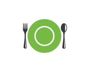 fork and spoon logo vector illustration