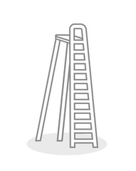 flat stairs illustration