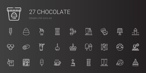 chocolate icons set