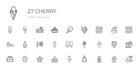 Fototapeta na wymiar cherry icons set