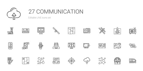 communication icons set