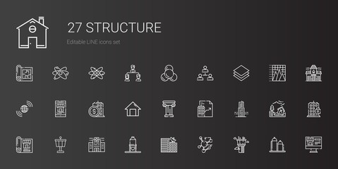 structure icons set