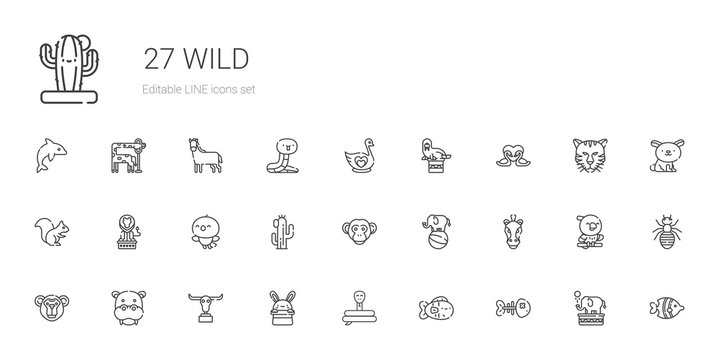 wild icons set