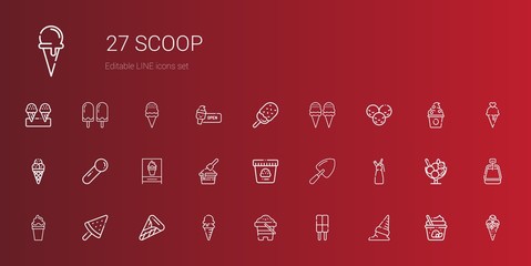 scoop icons set